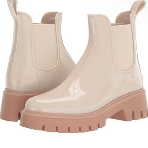 DOLCE VITA Women's Thundr H2O Rain Booties Ivory Patent 9